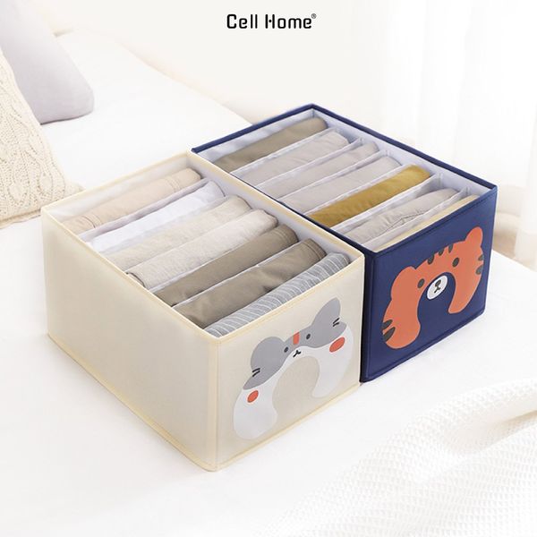 Hộp đựng quần áo chia ngăn gấp gọn thông minh tiết kiệm không gian tủ quần áo
