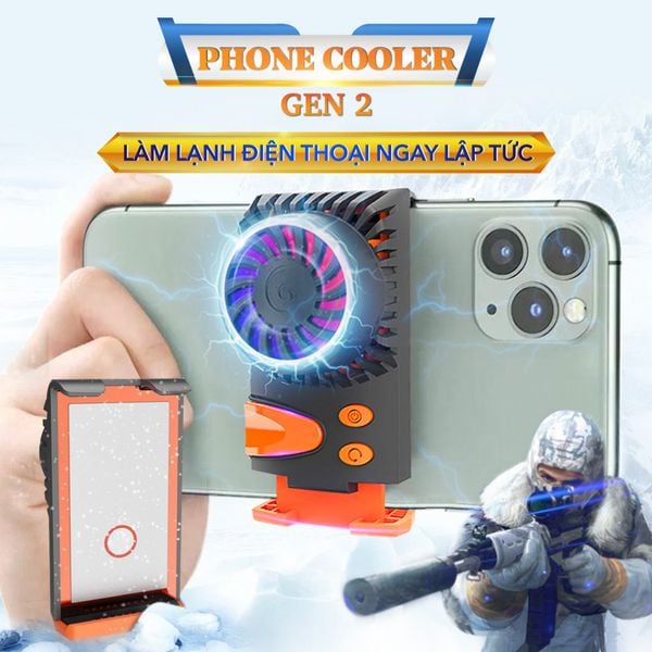 Bộ tản nhiệt điện thoại PHONE COOLER GEN2 làm lạnh hiệu suất cao tăng tốc tối đa iOS và Android Phone Cooling