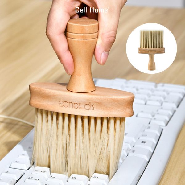 Chổi vệ sinh bàn phím máy tính bằng gỗ cao cấp làm sạch đa chức năng tay cầm gỗ chắc chắn