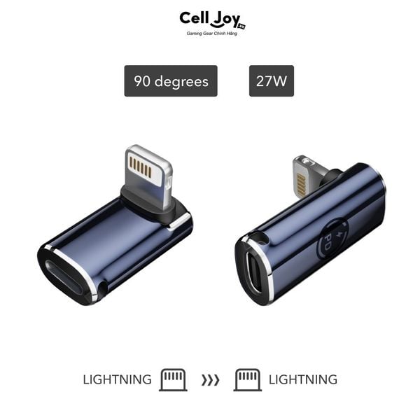 27W Lightning Female chuyển đổi sang Male Lightning sạc nhanh cho các thiết bị di động nhà Táo