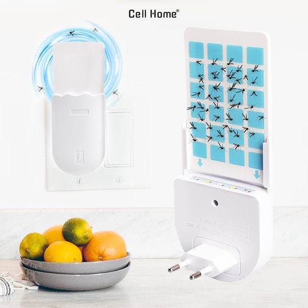 Đèn bắt muỗi gắn tường LED UV siêu nhỏ gọn không hóa chất