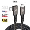 Cáp Type C xuất hình ảnh gập 90 độ chuẩn USB4 40Gbps/240W/8K tương thích Thunderbolt 3/4/5 cáp Type-C to Type-C