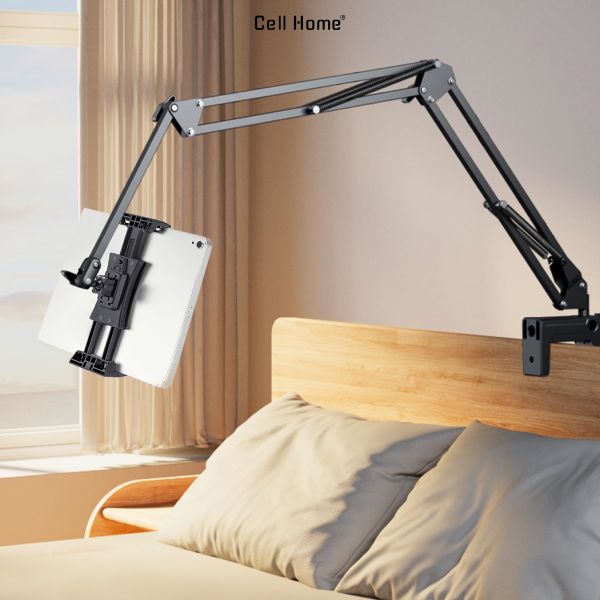 Giá đỡ iPad, máy tính bảng, điện thoại gắn bàn, đầu giường đa năng xoay 360 độ gập chắc chắn