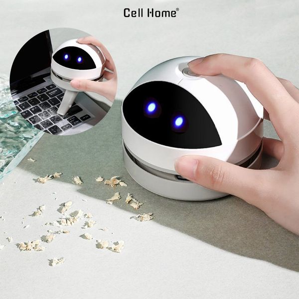 Máy hút bụi cầm tay mini để bàn không dây tiện lợi, xoay 360 độ linh hoạt hút sạch bụi bẩn toàn diện