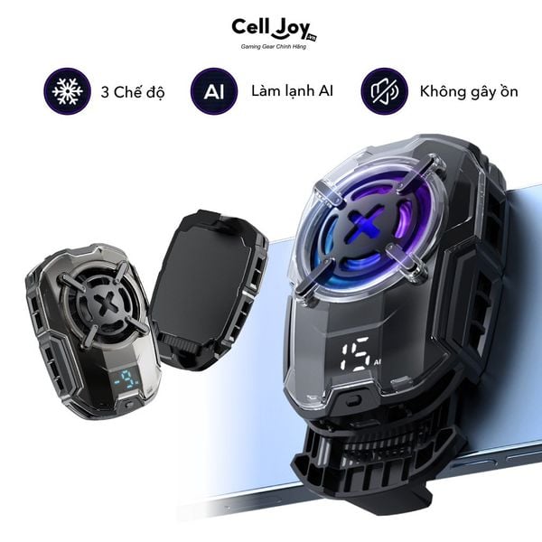 Quạt tản nhiệt điện thoại sò lạnh MEMO DL16 chính hãng công suất 27W làm lạnh AI