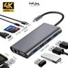 Hub Type C cho Macbook 11in1 chuyển đổi Type-C to HDMI 4K/ VGA/USB3.0/PD/RJ45/SD/TF Card/3.5mm AUX