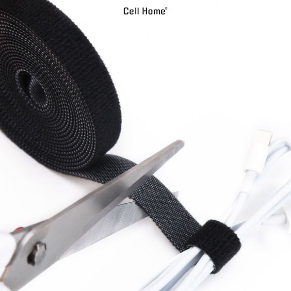 Dây Velcro buộc cáp Cell Home quản lý cáp tiện dụng chống rối cuộn 1,5m màu đen