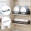 Kệ úp chén bát inox 304 cao cấp dán tường siêu chắc không cần khoan đục tiện lợi cho nhà bếp