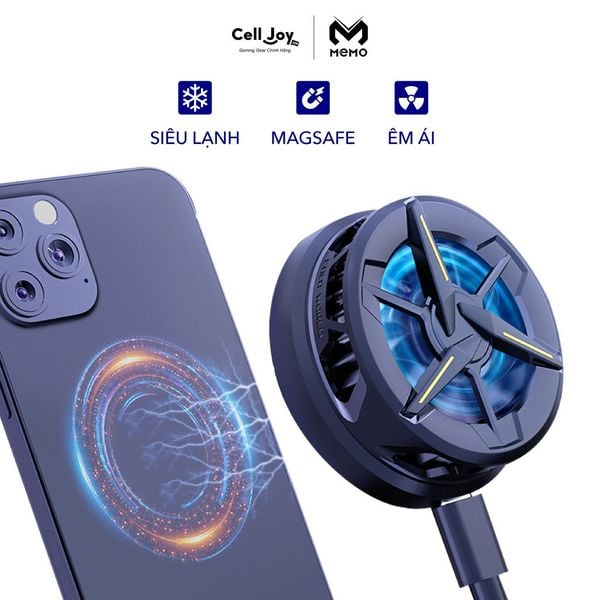 Tản nhiệt iphone MEMO CX01 Magsafe nam châm quạt tản nhiệt điện thoại sò lạnh công suất lớn chính hãng MEMO