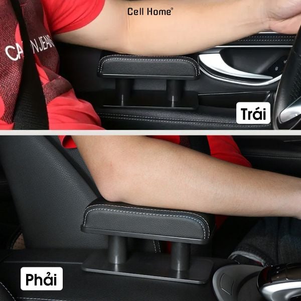 Bệ tỳ tay đệm kê tay cho ô tô da PU cao cấp nâng đỡ khuỷu tay điều chỉnh độ cao