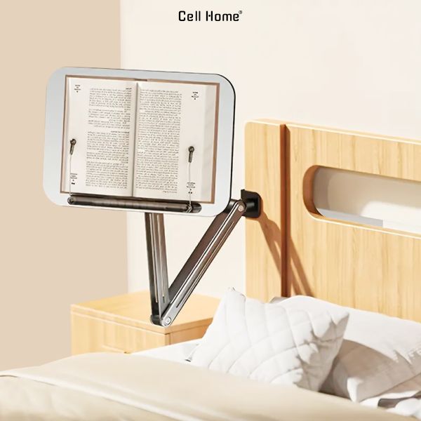 Giá đỡ sách, máy tính bảng, Arm kẹp đầu giường cạnh bàn xoay 360 độ đa năng điều chỉnh mọi góc độ