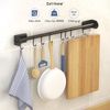 Thanh giá móc treo đồ nhà bếp đa năng dán tường chịu lực inox 304 cao cấp sơn tĩnh điện