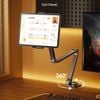 Tay Arm cho ipad, máy tính bảng, màn hình phụ hợp kim nhôm gắn bàn gấp gọn nâng hạ chắc chắn