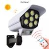 Đèn trụ cổng năng lượng mặt trời LED hình camera chống trộm