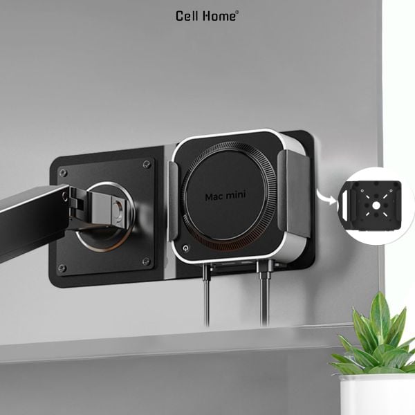 Giá đỡ Mac Mini M1/M2/M4/Pro gắn sau màn hình chuẩn VESA hợp kim nhôm