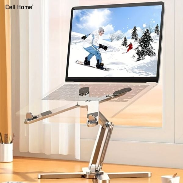 Giá đỡ laptop MCHOSE nhôm gấp gọn xoay 360 độ điều chỉnh chiều cao đứng làm việc