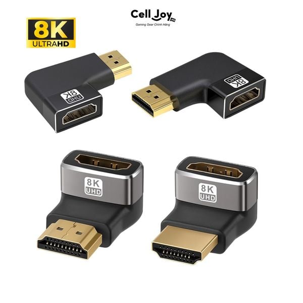 Cổng chuyển HDMI to HDMI chuyển đổi male sang female vuông góc 90 độ 8K