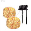 Đèn LED dây trang trí năng lượng mặt trời siêu sáng chống nước IP65 dài 12 mét/ 100LED 8 chế độ