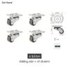Bộ 8 bánh xe mini 360 độ dùng cho nội thất và đồ dùng nhà bếp bằng thép tải 30kg