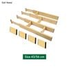 Bộ 4 thanh chia ngăn kéo gọn gàng bằng gỗ tre cho tủ bếp, tủ quần áo kèm 4 thanh chia ô