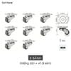 Bộ 8 bánh xe mini 360 độ dùng cho nội thất và đồ dùng nhà bếp bằng thép tải 30kg
