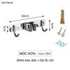 Móc treo chổi cây lau nhà móc treo nhà tắm đa năng inox 304 dán tường kẹp siêu chắc