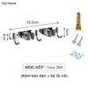 Móc treo chổi cây lau nhà móc treo nhà tắm đa năng inox 304 dán tường kẹp siêu chắc
