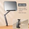 Giá đỡ laptop, iPad, máy tính bảng gắn cạnh bàn xoay 360 độ đa năng