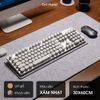 Deskpad nỉ lót gỗ chống trượt tấm lót bàn làm việc khoá viền chắc chắn