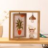 Khung ảnh để bàn xoay 360 gỗ tự nhiên phong cách Scandinavian (02 tấm hình 10x15cm)