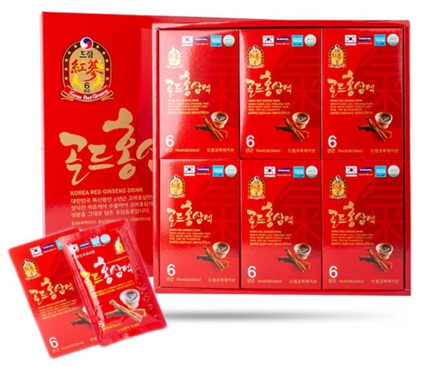  NƯỚC UỐNG HỒNG SÂM 6 NĂM TUỔI - KOREA RED GINSENG DAEYOUNG HÀN QUỐC  (70 ml x 30 gói) 