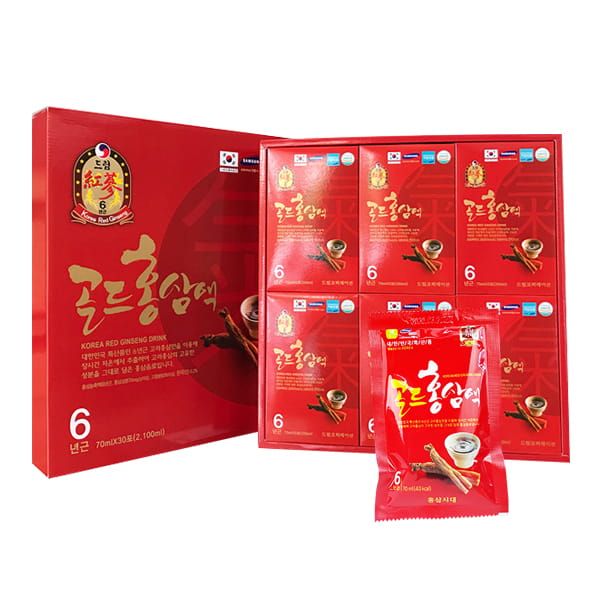  NƯỚC UỐNG HỒNG SÂM 6 NĂM TUỔI - KOREA RED GINSENG DAEYOUNG HÀN QUỐC  (70 ml x 30 gói) 
