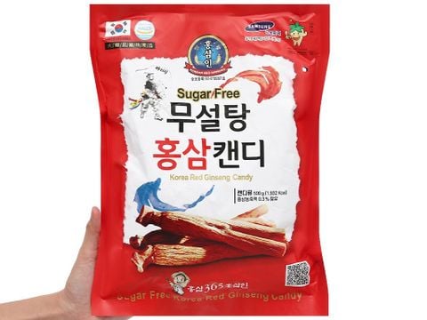 Kẹo sâm không đường Hàn Quốc 365 gói 500g