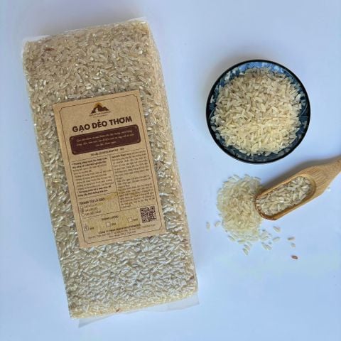 Smile Farm KonTum - Gạo Dẻo Thơm (dạng Dối, tỷ lệ 30% - 70% cám) 1kg, Canh Tác Thuần Tự Nhiên