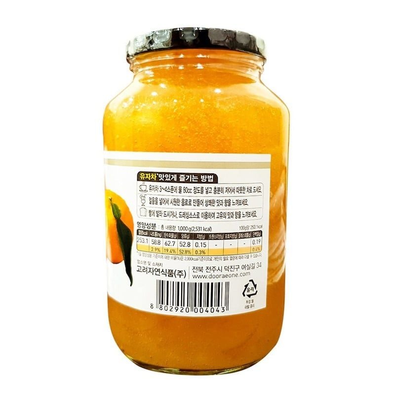  MẬT ONG CHANH THANH YÊN (CHANH VÀNG) HÀN QUỐC DOORAEONE HŨ 1KG 