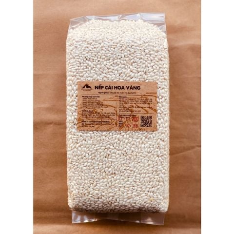 Smile Farm KonTum - Nếp Cái Hoa Vàng (1kg), Canh Tác Thuần Tự Nhiên