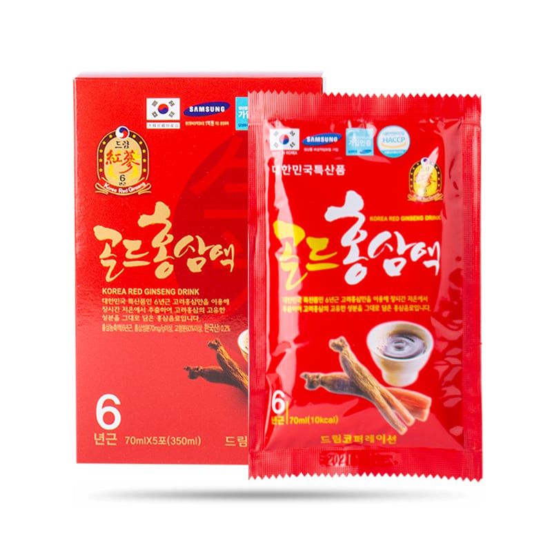  NƯỚC UỐNG HỒNG SÂM 6 NĂM TUỔI - KOREA RED GINSENG DAEYOUNG HÀN QUỐC  (70 ml x 30 gói) 