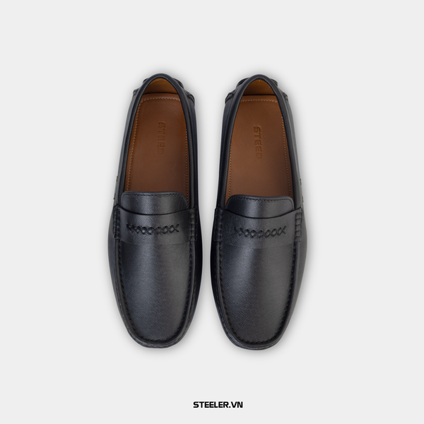 Giày Lười L05SND - Saffiano Đen
