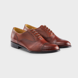 Oxford Captoe New Nâu Đỏ