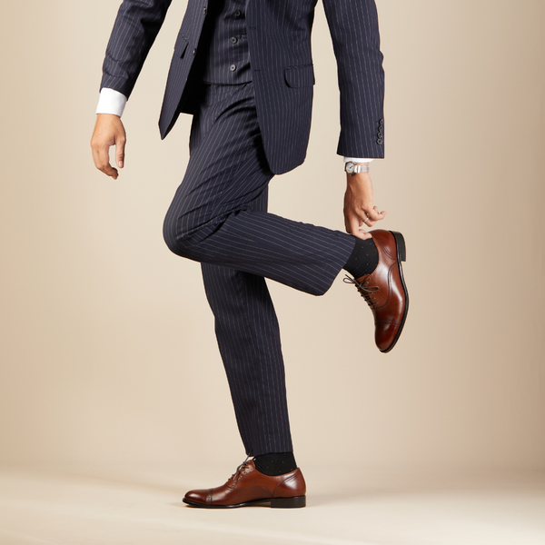 Oxford Captoe New Nâu Đỏ