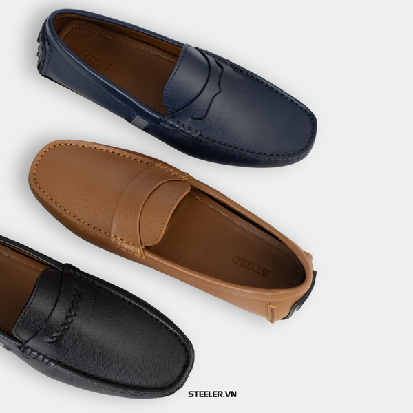 Giày Lười L05SNX - Saffiano Navy