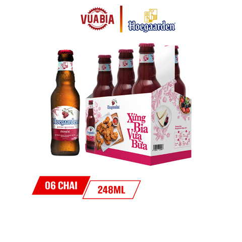 Bia Hoegaarden Rosee Lốc 6 Chai 248ml [Date 01/2024] [Hà Nội]