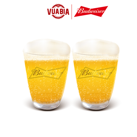 Combo 2 Ly Thủy Tinh Budweiser 350ml - QUÀ TẶNG KHÔNG BÁN