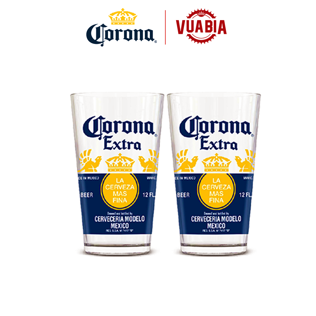 Combo 2 Ly Thủy Tinh Corona Extra - Quà Tặng Không Bán