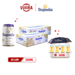 [FREESHIP] Bia Hoegaarden White Combo 2 Thùng 24 Lon 330ml -Tặng Combo Quà Ngọt Dịu