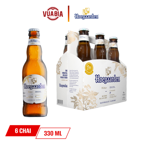 Bia Hoegaarden White Lốc 6 Chai 330ml [Date 02/2024]