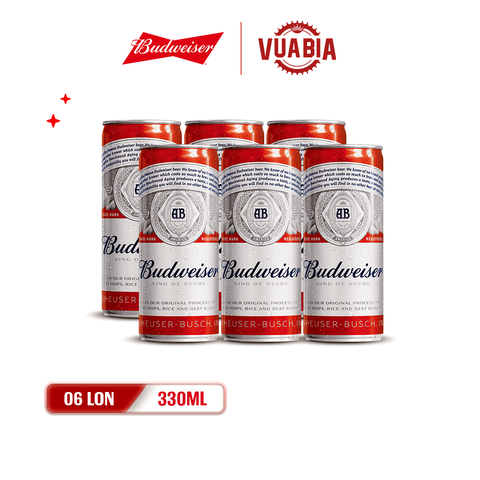 Bia Budweiser Lốc 6 Lon 330ml