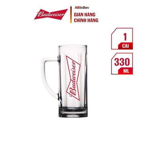 Ly Budweiser cao cấp 330ml có quai - QUÀ TẶNG KHÔNG BÁN