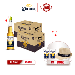 [FREESHIP] Bia Corona Extra Combo 2 Thùng 24 Chai 250ml - Thư Giãn Cuối Tuần Cùng Bộ Quà 350K