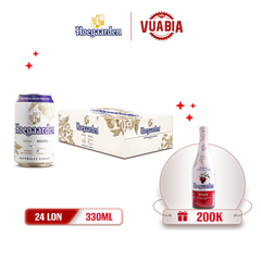 [FREESHIP] Bia Hoegaarden White Thùng 24 Lon 330ml - Tặng 1 Chai Hoegaarden Rosée 650ml